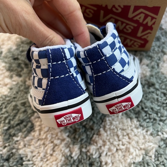 VANS Sk8-Mid Reissu in Theory Blueprint blue toddler shoes size 2 NEW - Picture 3 of 9